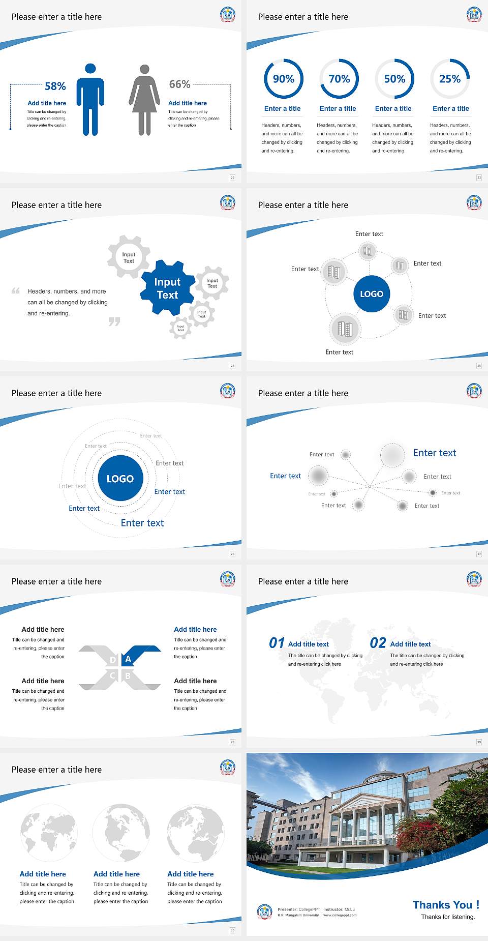K.R. Mangalam University Course/Courseware Creation PPT Template4:3 ratio PPT effect preview image4