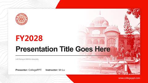Lalit Narayan Mithila University Academic Presentation/Research Findings Report PPT Template