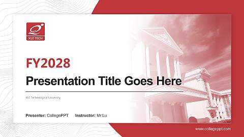 KLE Technological University Academic Presentation/Research Findings Report PPT Template