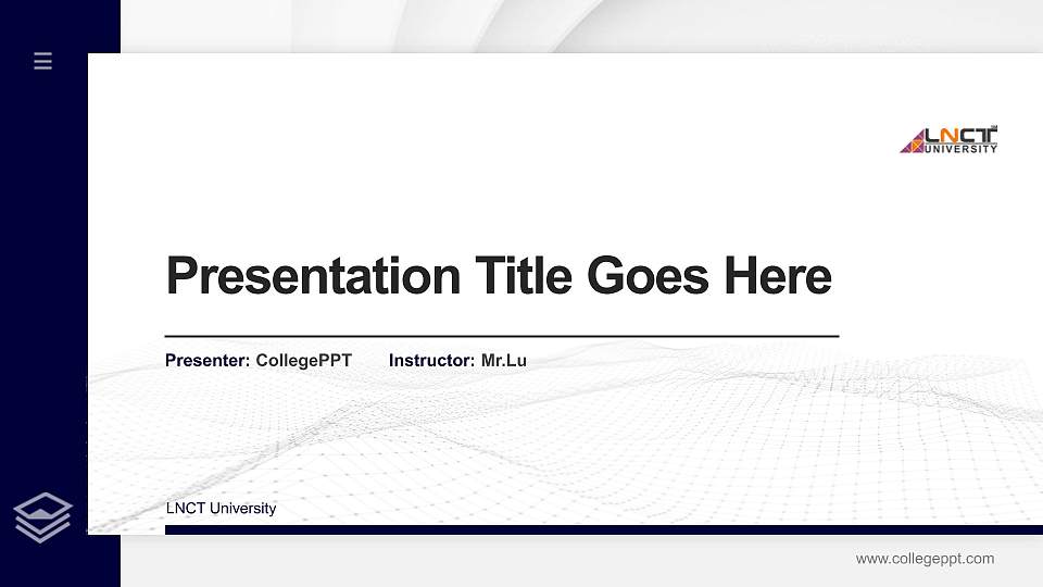 LNCT University Thesis Proposal/Graduation Defense PPT Template16:9 ratio PPT effect preview image