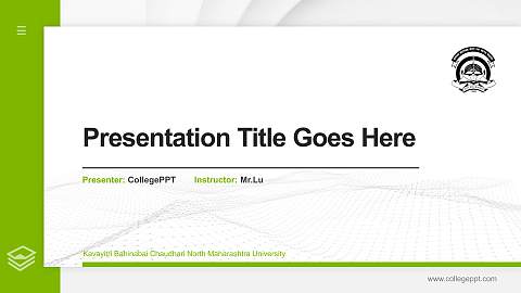 Kavayitri Bahinabai Chaudhari North Maharashtra University Thesis Proposal/Graduation Defense PPT Template