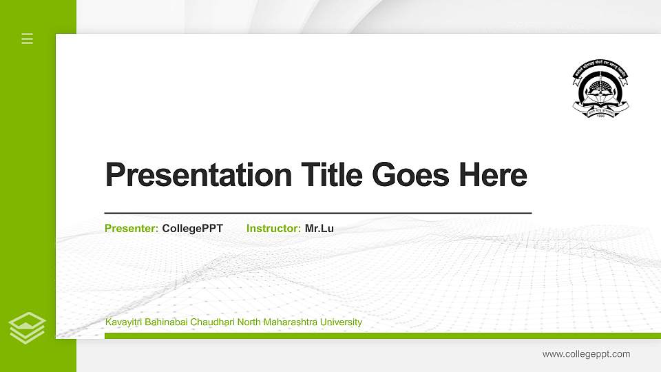 Kavayitri Bahinabai Chaudhari North Maharashtra University Thesis Proposal/Graduation Defense PPT Template16:9 ratio PPT effect preview image