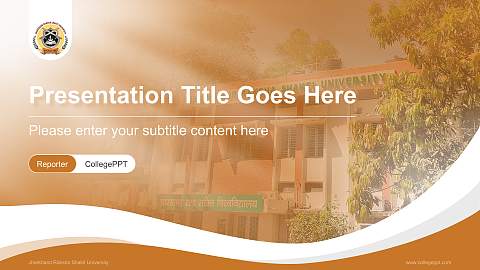 Jharkhand Raksha Shakti University Lecture Sharing and Networking Event PPT Template