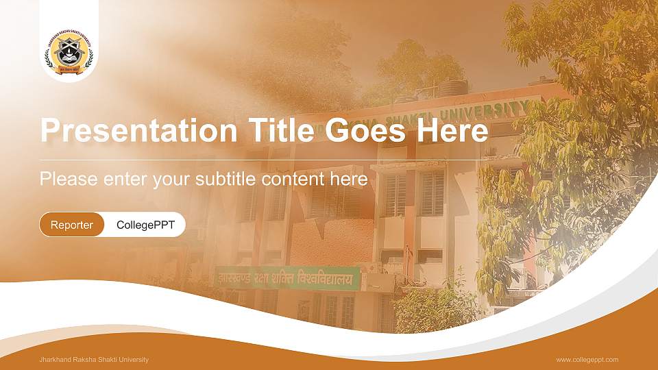 Jharkhand Raksha Shakti University Lecture Sharing and Networking Event PPT Template16:9 ratio PPT effect preview image