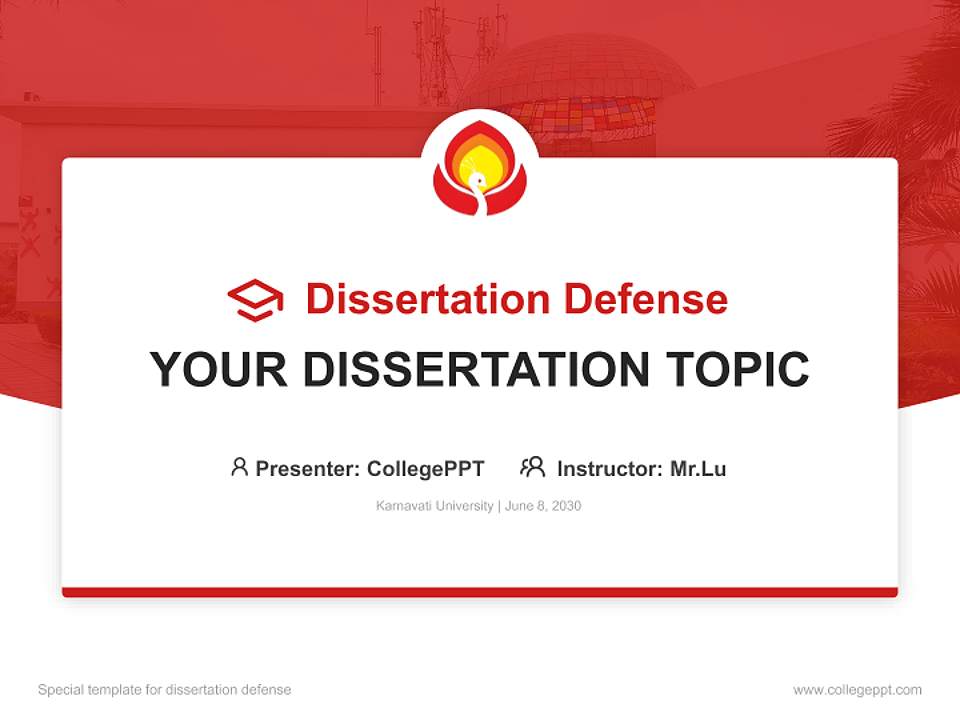 Karnavati University Graduation Thesis Defense PPT Template4:3 ratio PPT effect preview image7