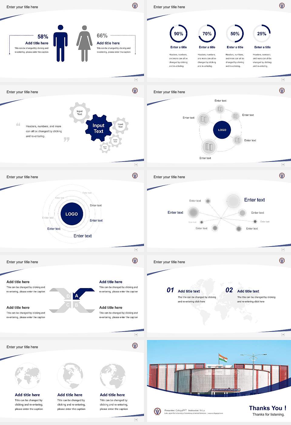 Lala Lajpat Rai University of Veterinary & Animal Sciences Course/Courseware Creation PPT Template16:9 ratio PPT effect preview image4