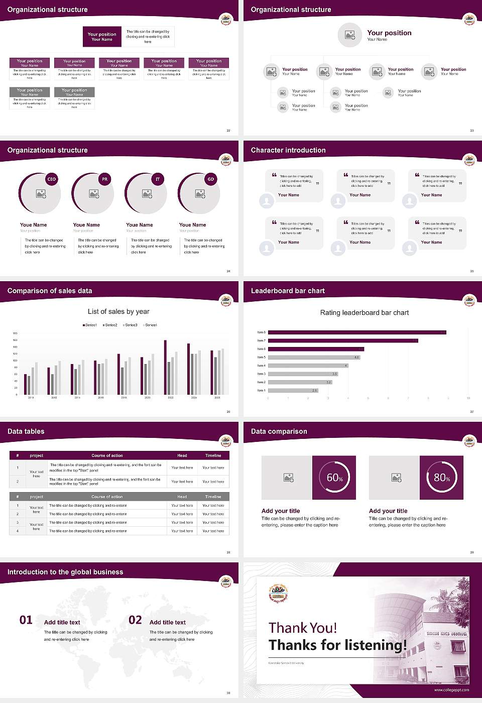 Karnataka Samskrit University Academic Presentation/Research Findings Report PPT Template16:9 ratio PPT effect preview image4