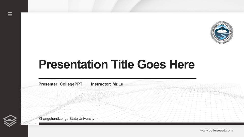 Khangchendzonga State University Thesis Proposal/Graduation Defense PPT Template16:9 ratio PPT effect preview image
