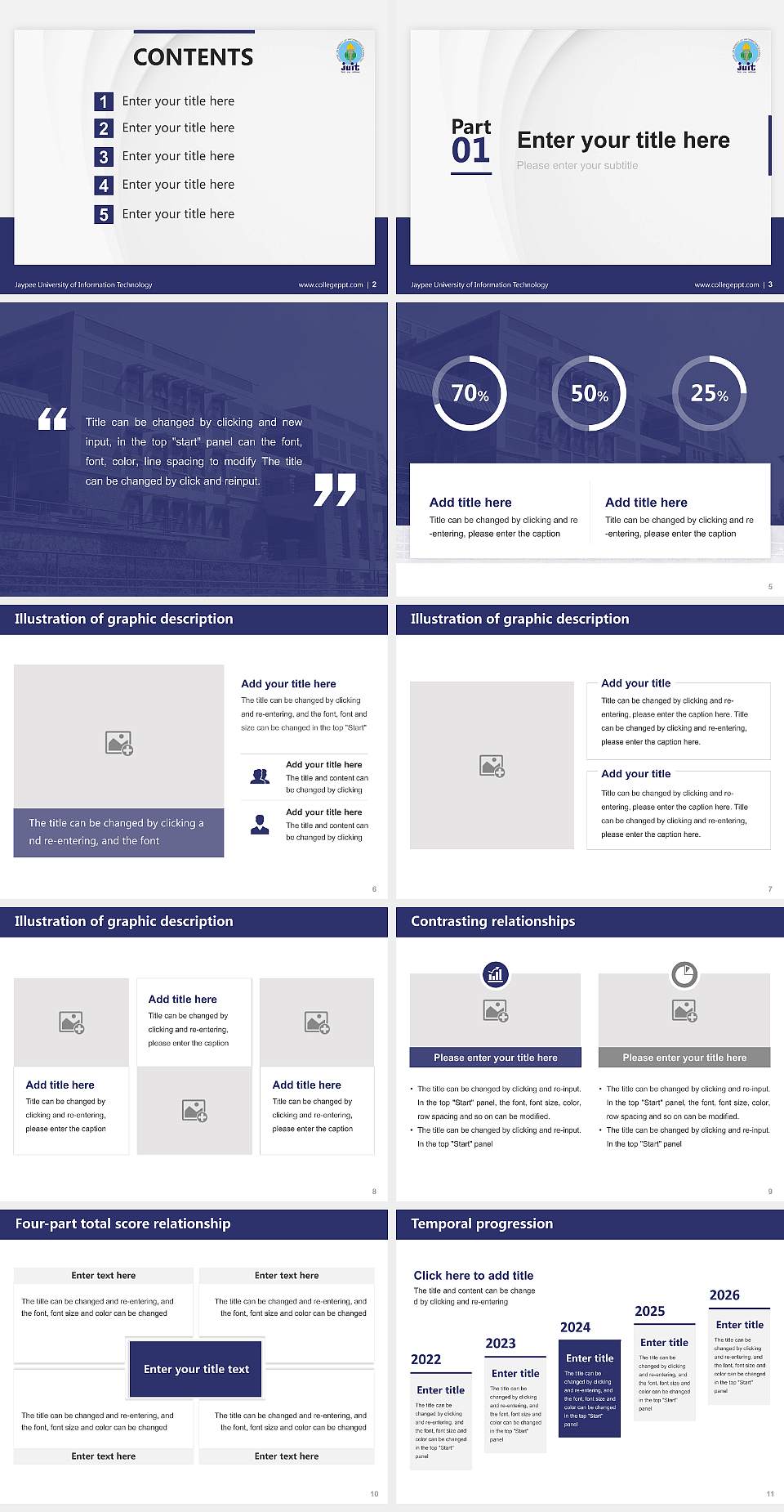 Jaypee University of Information Technology Thesis Proposal/Graduation Defense PPT Template4:3 ratio PPT effect preview image2