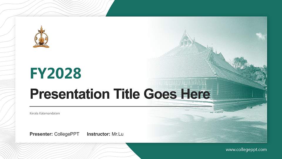 Kerala Kalamandalam Academic Presentation/Research Findings Report PPT Template16:9 ratio PPT effect preview image