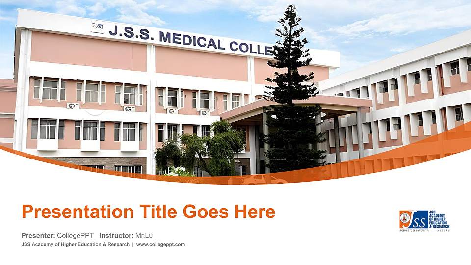 JSS Academy of Higher Education & Research Course/Courseware Creation PPT Template16:9 ratio PPT effect preview image1
