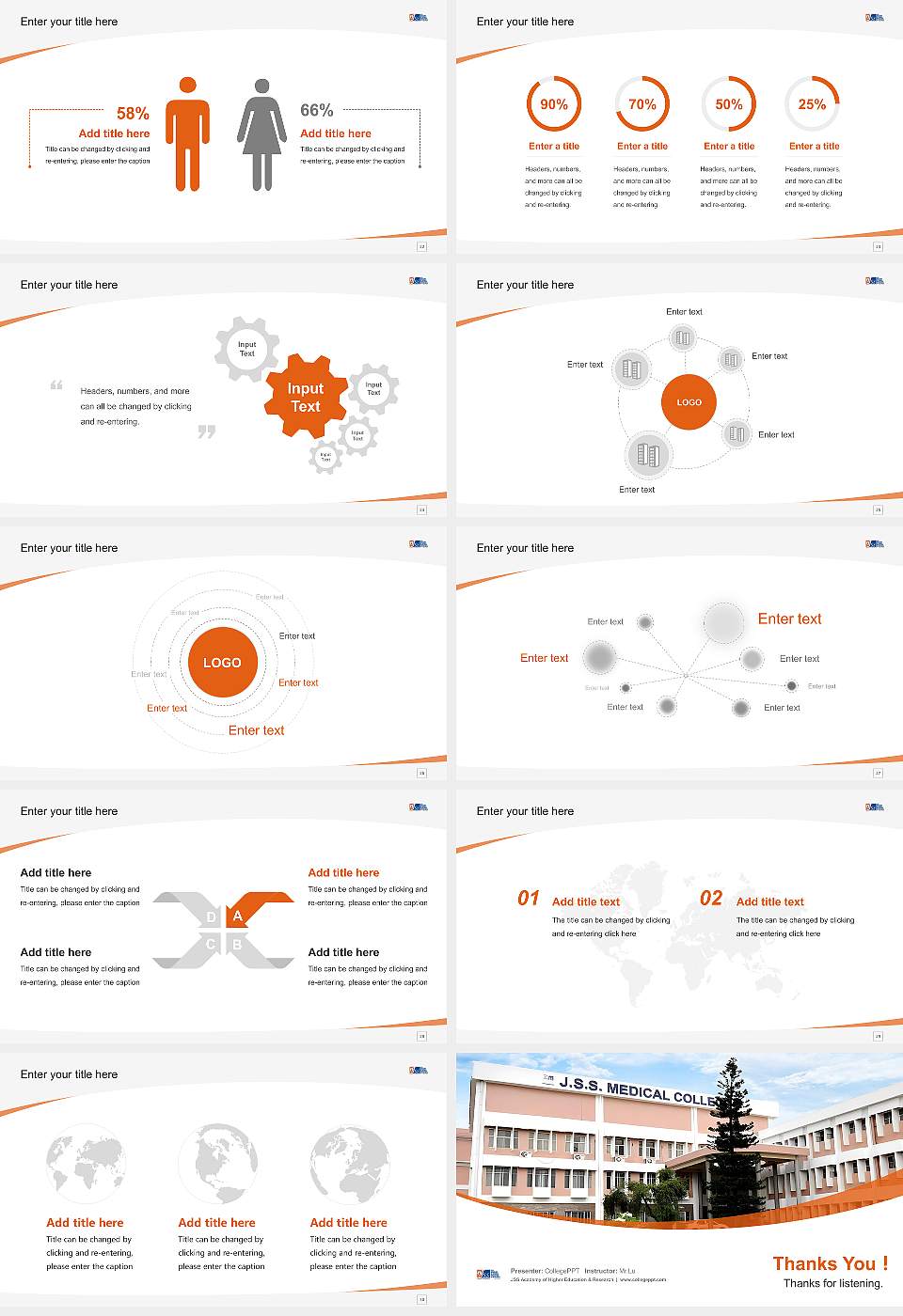 JSS Academy of Higher Education & Research Course/Courseware Creation PPT Template16:9 ratio PPT effect preview image4