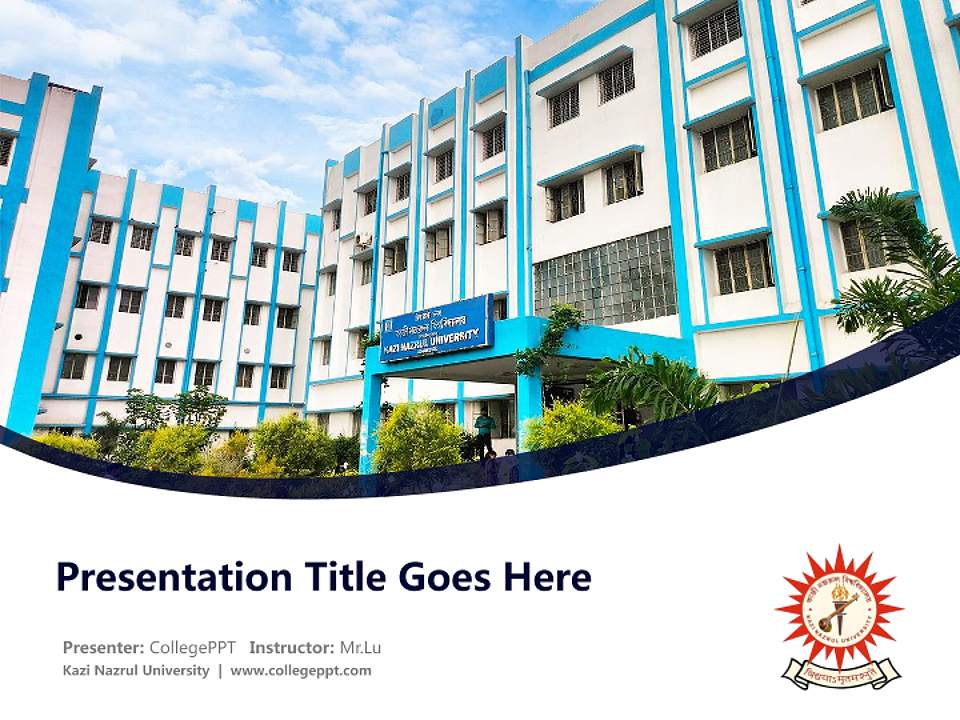Kazi Nazrul University Course/Courseware Creation PPT Template4:3 ratio PPT effect preview image5