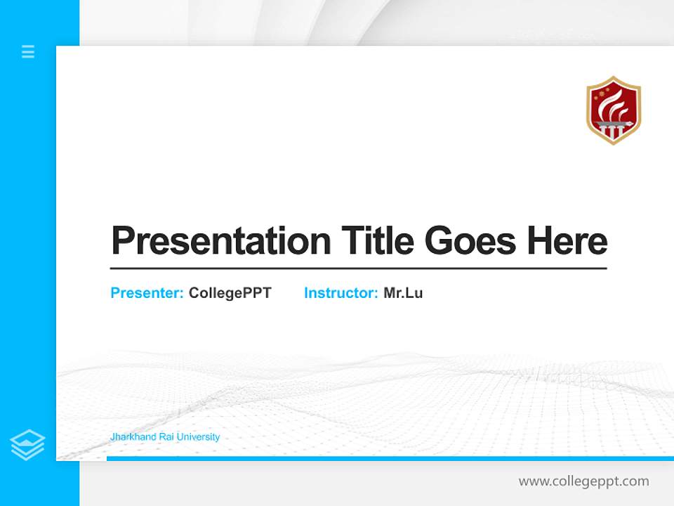 Jharkhand Rai University Thesis Proposal/Graduation Defense PPT Template4:3 ratio PPT effect preview image5