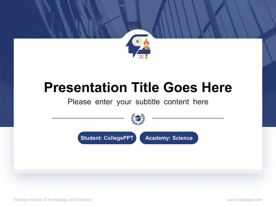 Karunya Institute of Technology and Sciences National Scholarship Defense PPT Template4:3 ratio PPT effect preview image4