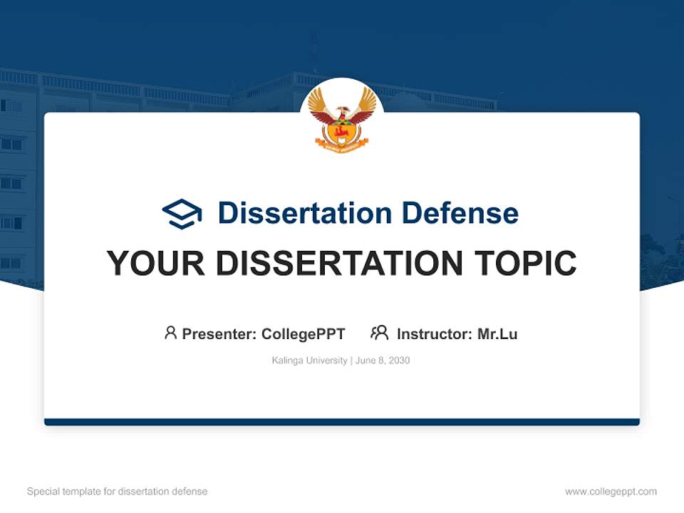 Kalinga University Graduation Thesis Defense PPT Template4:3 ratio PPT effect preview image7