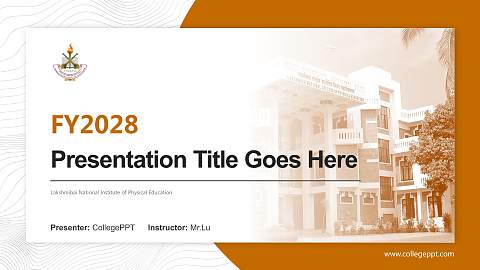 Lakshmibai National Institute of Physical Education Academic Presentation/Research Findings Report PPT Template