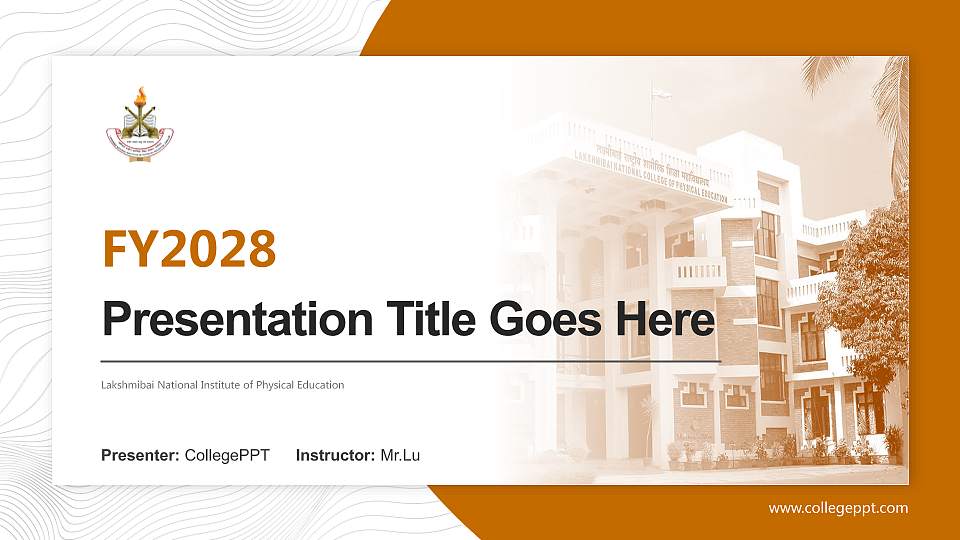 Lakshmibai National Institute of Physical Education Academic Presentation/Research Findings Report PPT Template16:9 ratio PPT effect preview image