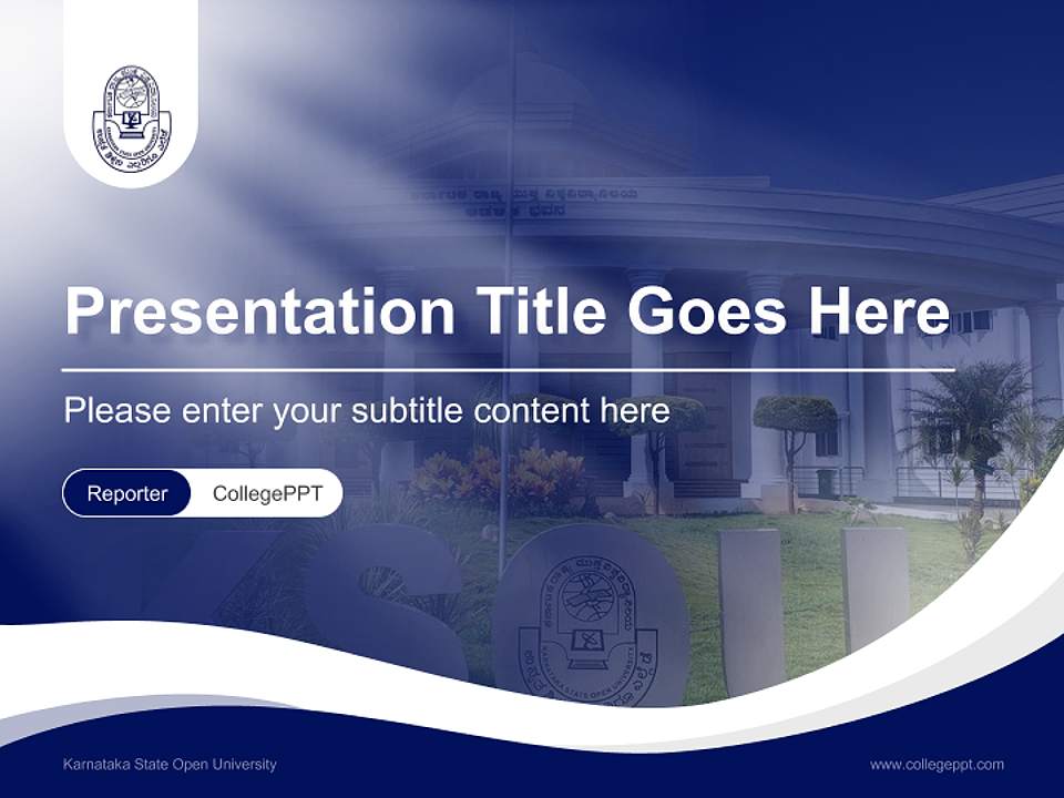 Karnataka State Open University Lecture Sharing and Networking Event PPT Template4:3 ratio PPT effect preview image4