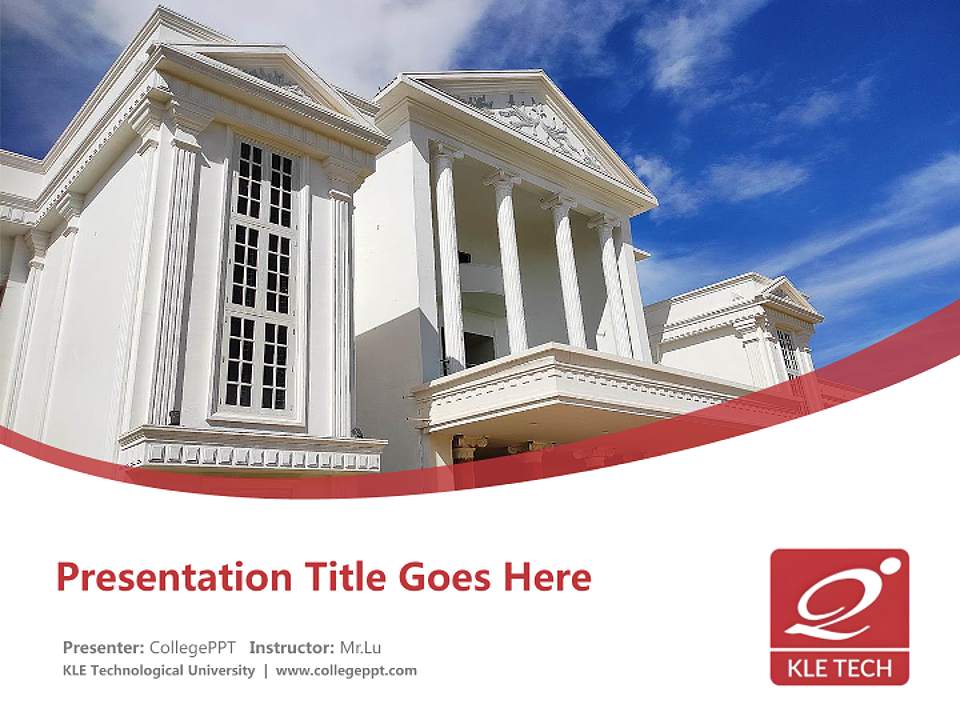 KLE Technological University Course/Courseware Creation PPT Template4:3 ratio PPT effect preview image5