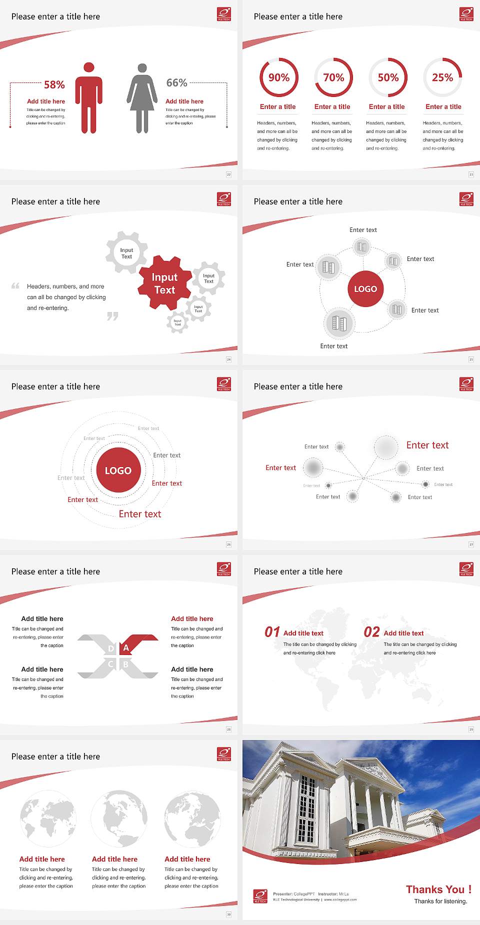 KLE Technological University Course/Courseware Creation PPT Template4:3 ratio PPT effect preview image4