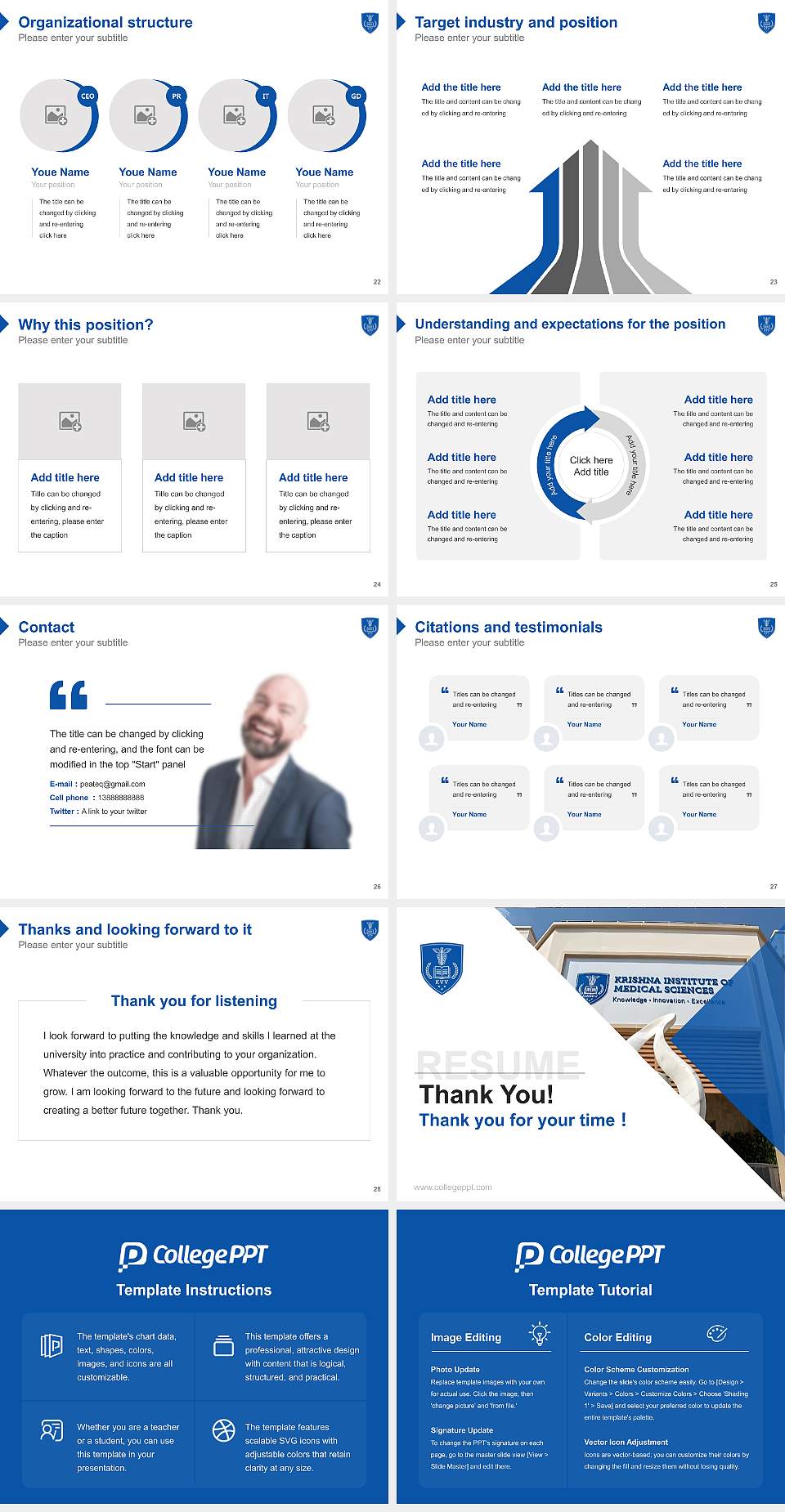 Krishna Vishwa Vidyapeeth Resume PPT Template4:3 ratio PPT effect preview image4