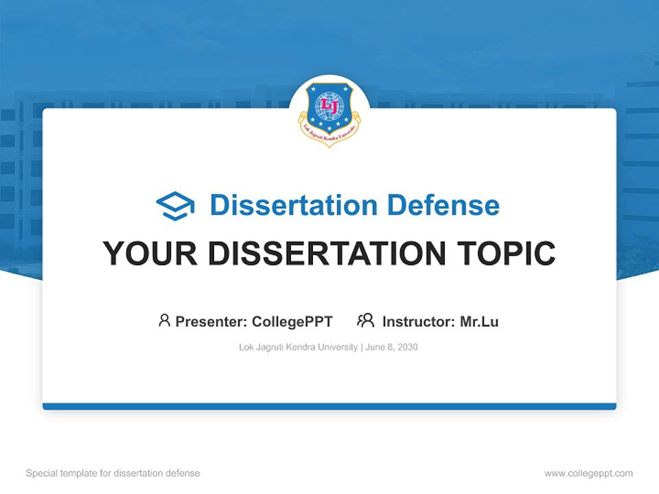 Lok Jagruti Kendra University Graduation Thesis Defense PPT Template4:3 ratio PPT effect preview image7