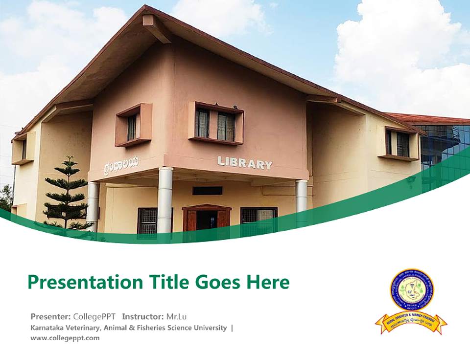 Karnataka Veterinary, Animal & Fisheries Science University Course/Courseware Creation PPT Template4:3 ratio PPT effect preview image5