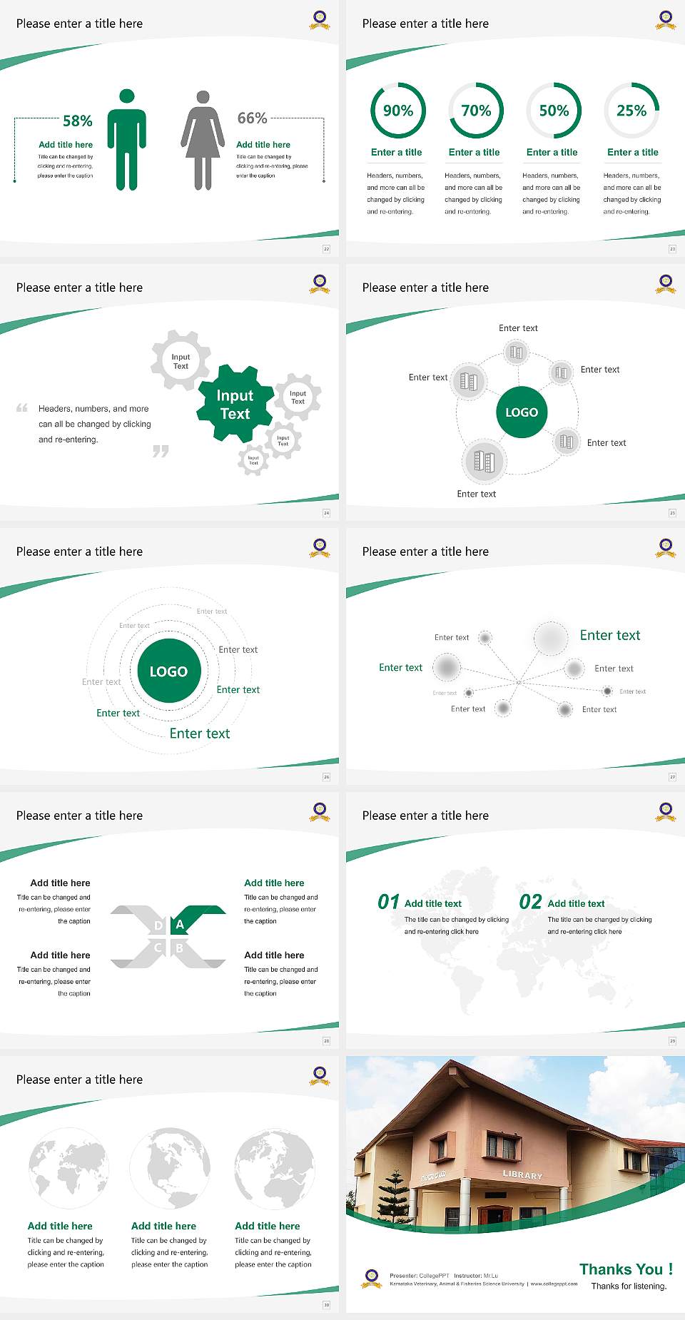 Karnataka Veterinary, Animal & Fisheries Science University Course/Courseware Creation PPT Template4:3 ratio PPT effect preview image4