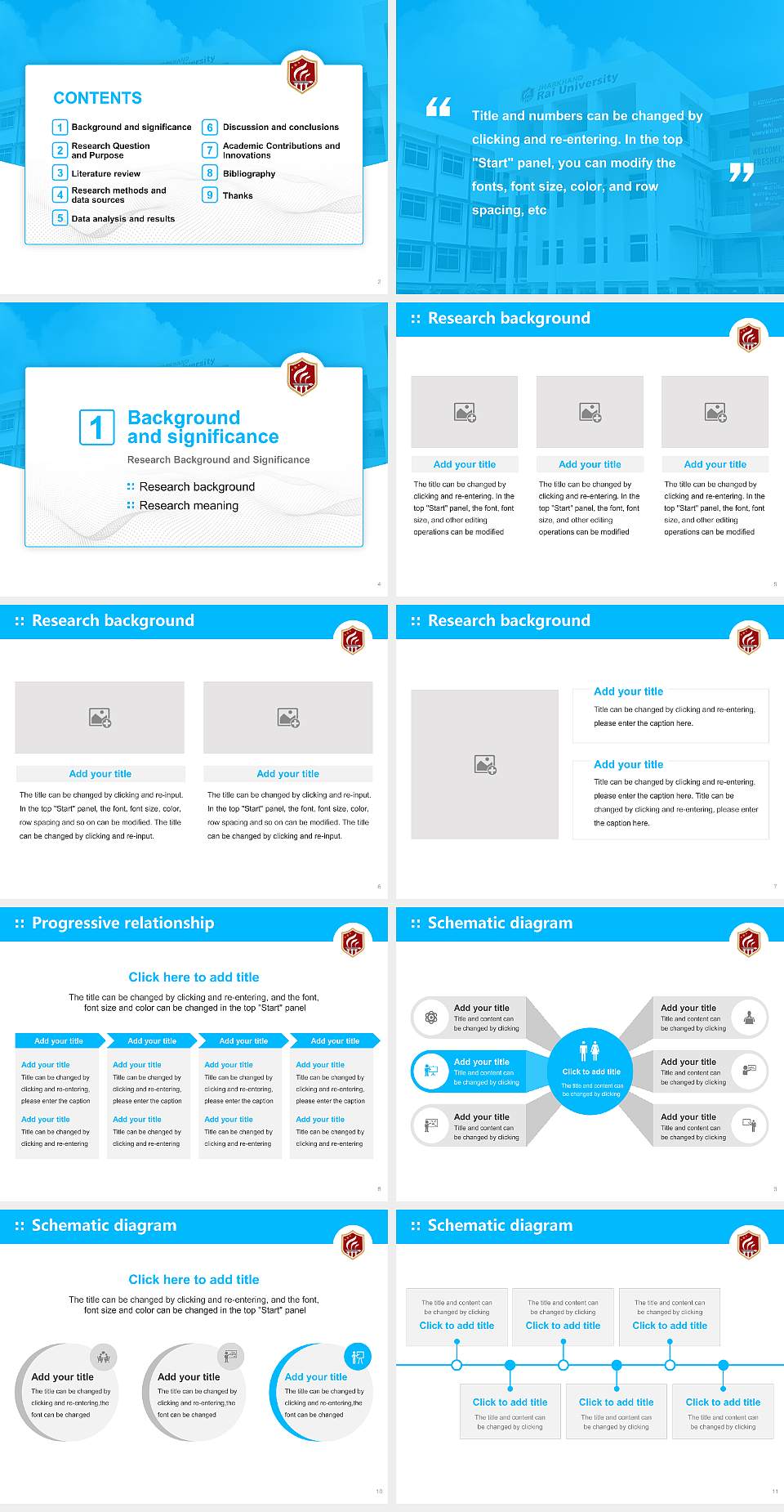 Jharkhand Rai University Graduation Thesis Defense PPT Template4:3 ratio PPT effect preview image2