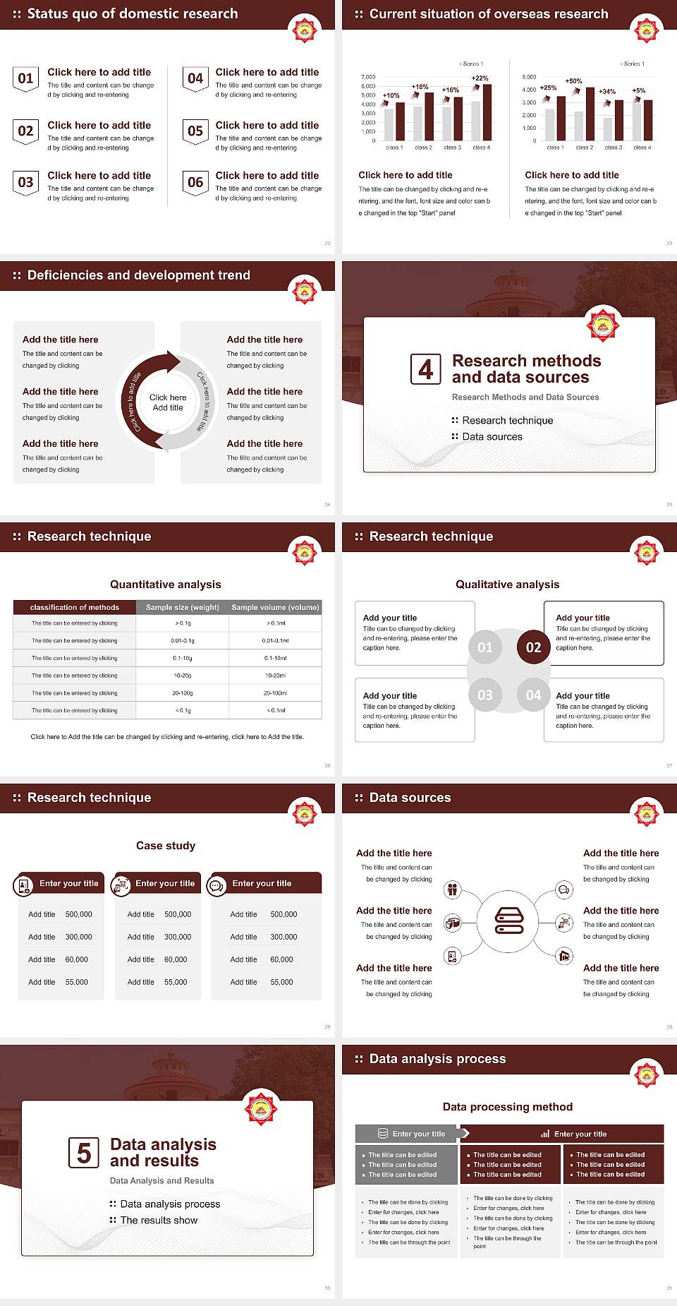 Kavikulaguru Kalidas Sanskrit University Graduation Thesis Defense PPT Template4:3 ratio PPT effect preview image4