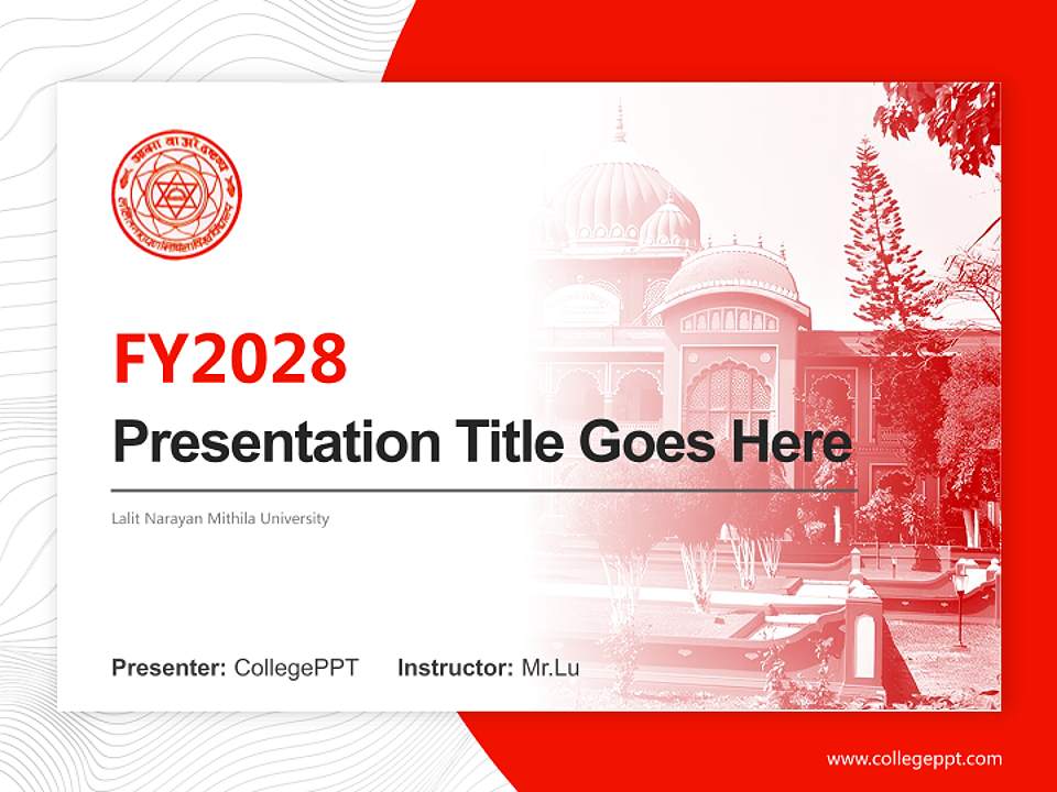 Lalit Narayan Mithila University Academic Presentation/Research Findings Report PPT Template4:3 ratio PPT effect preview image5