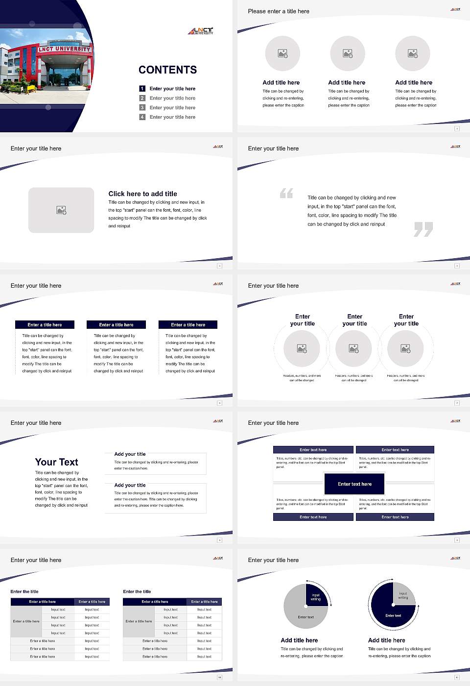 LNCT University Course/Courseware Creation PPT Template16:9 ratio PPT effect preview image2