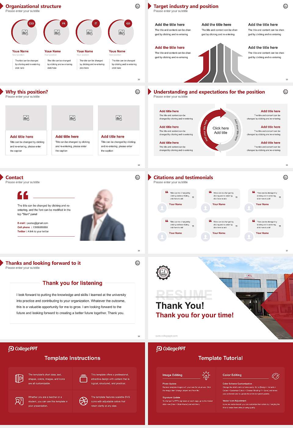 Koneru Lakshmaiah Education Foundation Resume PPT Template16:9 ratio PPT effect preview image4