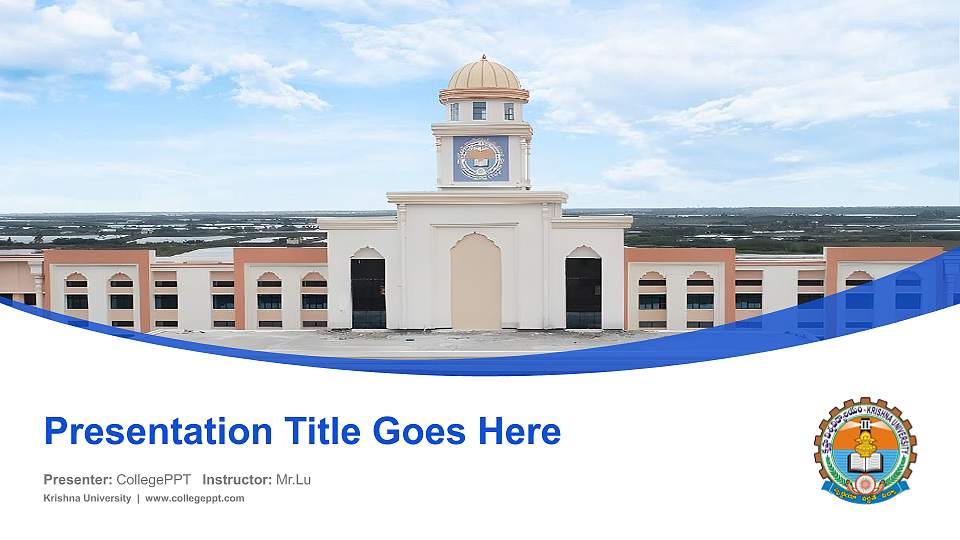 Krishna University Course/Courseware Creation PPT Template16:9 ratio PPT effect preview image