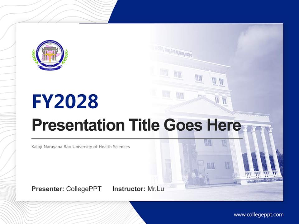 Kaloji Narayana Rao University of Health Sciences Academic Presentation/Research Findings Report PPT Template4:3 ratio PPT effect preview image5
