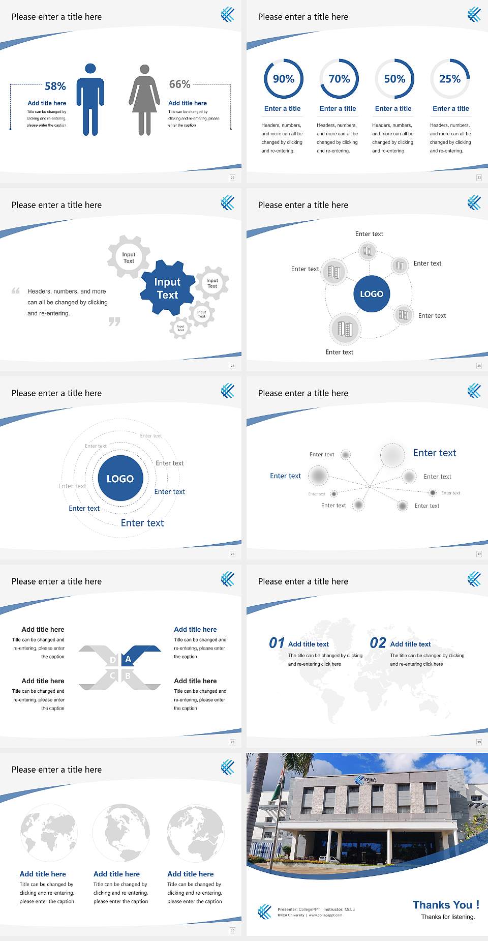 KREA University Course/Courseware Creation PPT Template4:3 ratio PPT effect preview image4