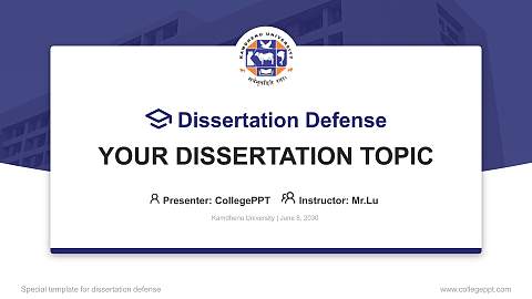 Kamdhenu University Graduation Thesis Defense PPT Template