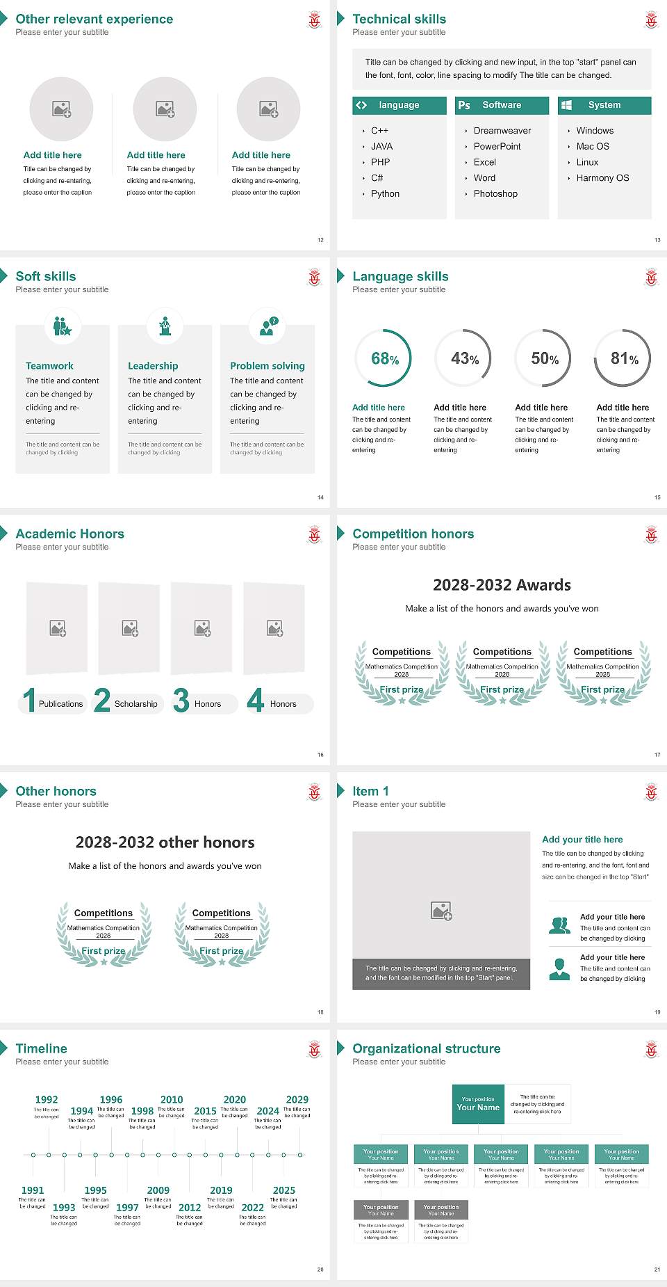 Kannur University Resume PPT Template4:3 ratio PPT effect preview image3
