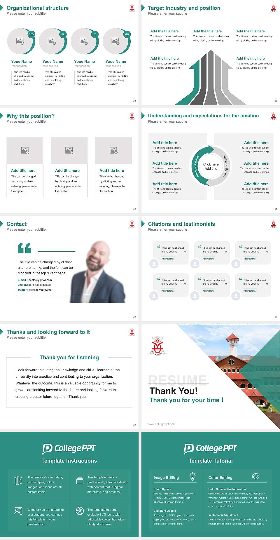 Kannur University Resume PPT Template4:3 ratio PPT effect preview image4