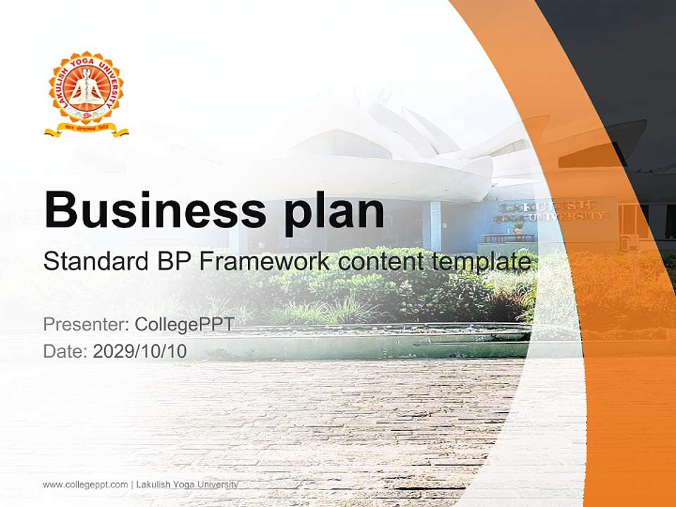 Lakulish Yoga University Competition/Entrepreneurship Contest PPT Template4:3 ratio PPT effect preview image9