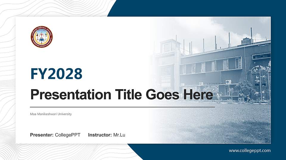 Maa Manikeshwari University Academic Presentation/Research Findings Report PPT Template16:9 ratio PPT effect preview image