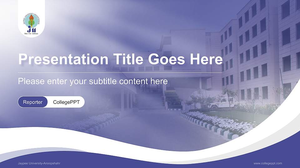 Jaypee University-Anoopshahr Lecture Sharing and Networking Event PPT Template16:9 ratio PPT effect preview image