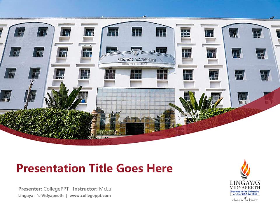 Lingaya ‘s Vidyapeeth Course/Courseware Creation PPT Template4:3 ratio PPT effect preview image5