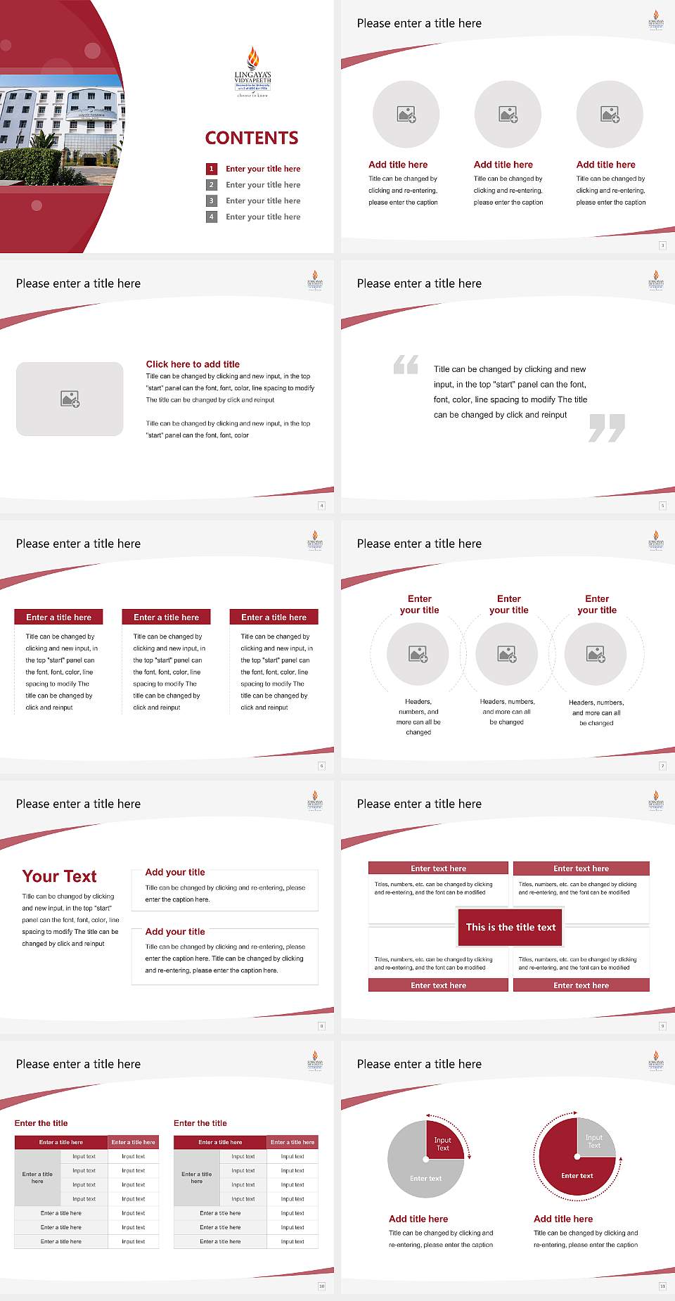 Lingaya ‘s Vidyapeeth Course/Courseware Creation PPT Template4:3 ratio PPT effect preview image2