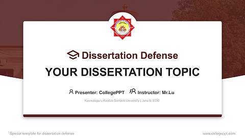 Kavikulaguru Kalidas Sanskrit University Graduation Thesis Defense PPT Template