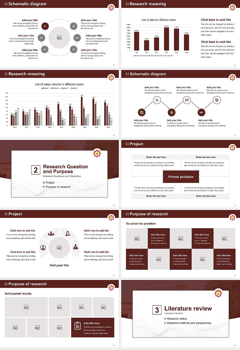Kavikulaguru Kalidas Sanskrit University Graduation Thesis Defense PPT Template16:9 ratio PPT effect preview image3