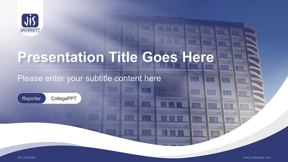 JIS University Lecture Sharing and Networking Event PPT Template16:9 ratio PPT effect preview image