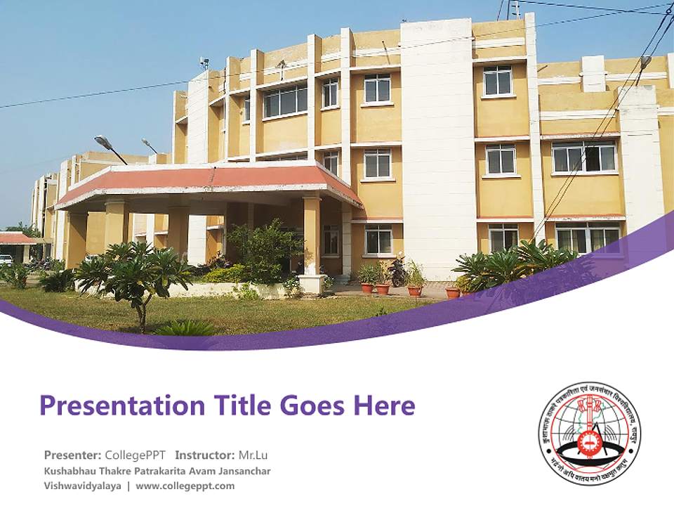 Kushabhau Thakre Patrakarita Avam Jansanchar Vishwavidyalaya Course/Courseware Creation PPT Template4:3 ratio PPT effect preview image5