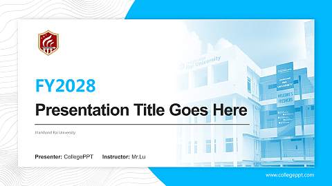 Jharkhand Rai University Academic Presentation/Research Findings Report PPT Template